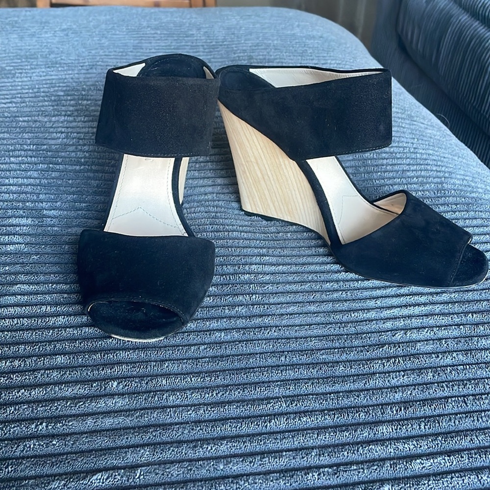 Prada Calzature Donna wedge sandal, wood heel, size 38.5 - Picture 3 of 6